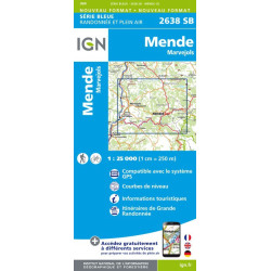 Achat Carte randonnées IGN - 2638 SB - Marjevois
