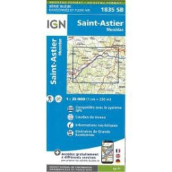 Achat Carte randonnées IGN - 1835 SB Saint-Astier Mussidan