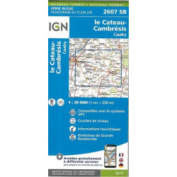 achat carte de randonnées - IGN 2607 sb - Le Cateau / Est