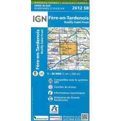 achat carte de randonnées - IGN 2612 sb - Fère en Tardenois