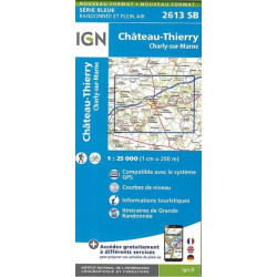 achat carte de randonnées - IGN 2613 sb - Château Thierry