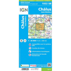 Achat Carte randonnées IGN - 1932 SB Saint Mathieu Chalus