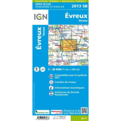 Achat Carte randonnées IGN - 2013 sb - Pacy sur Eure  evreux