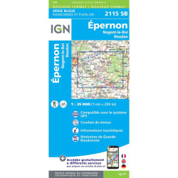 Achat Carte randonnées IGN - 2115 SB  Nogent le Roi Epernon Houdan
