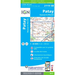 Achat Carte randonnées IGN - 2119 SB  Ouzouer le Marche  Patay