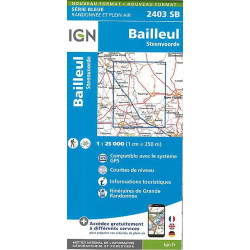 Achat Carte randonnées IGN - 2403 SB  Steenvoorde Bailleul