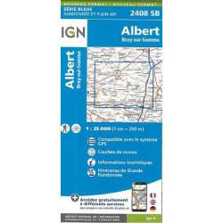 Achat Carte randonnées IGN  - 2408  SB  Bray en Somme Albert