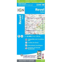 Achat Carte randonnées  IGN - 2244 SB Revel Soreze