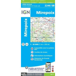 Achat Carte randonnées  IGN 2246 SB  Mirepoix