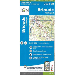 Achat Carte randonnées IGN - 2634  SB  Paulhaguet  Brioude
