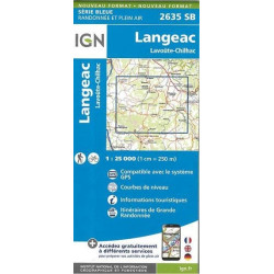 Achat Carte randonnées IGN - 2635 SB  Lavoute Chilhac Langeac