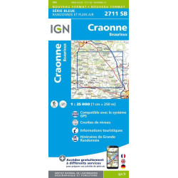 Achat Carte randonnées IGN - 2711 SB  Beaurieux Craonne
