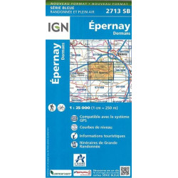 Achat Carte randonnées IGN - 2713 SB  Dormans  Chatillon-Sur-Marne