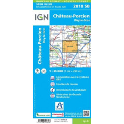 Achat Carte randonnées IGN - 2810  SB  Château Porcien  Dizy-Le-Gros