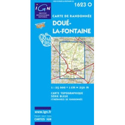 Achat carte de randonnées - IGN 1623 0 - Doué la Fontaine