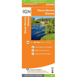 Achat Carte routière IGN - Vienne  deux-Sèvres - D86 - D79