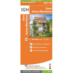 Achat Carte routière IGN - Eure  Seine -Maritime - D27 - D76