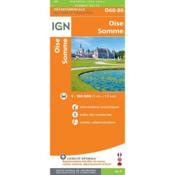 Achat Carte routière IGN - Oise Somme - D60 -D80