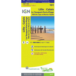 Achat Carte routière TOP 100 IGN - Lille, Boulogne sur Mer - 101