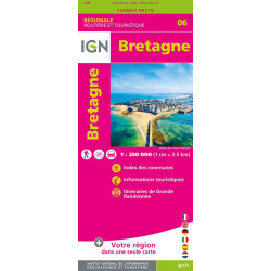 Achat carte routière Bretagne - IGN