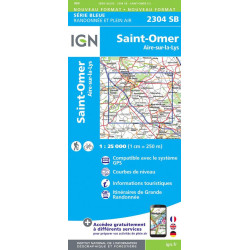Achat Carte randonnées  IGN - 2304 SB Aire sur la Lys