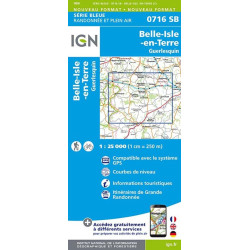 Carte randonnées IGN - 0716 SB - Belle-Isle-en-terre / Guerlesquin