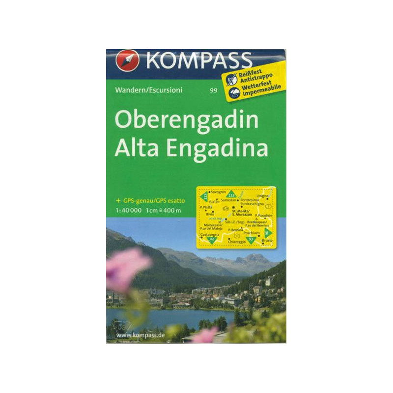Achat Carte randonnées Oberengadin - Kompass 99