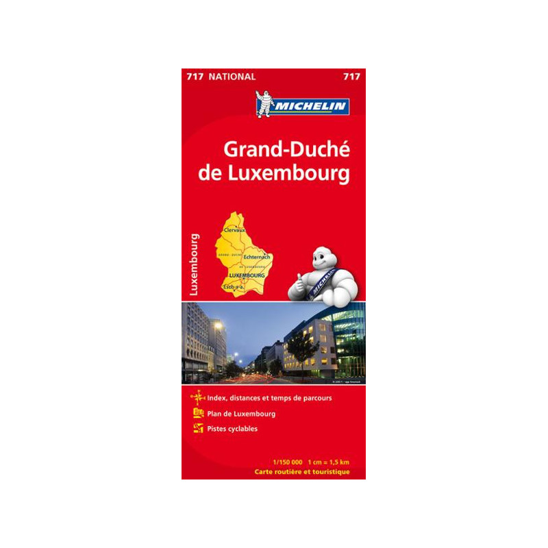 Achat Carte routière Michelin - Grand-Duché de Luxembourg - 717