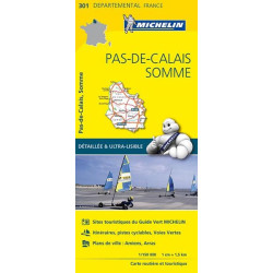 Achat Carte routière Michelin - Pas-de-Calais, Somme - 301
