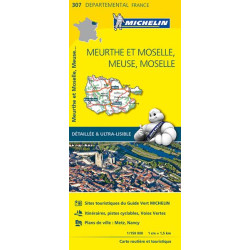Achat Carte routière Michelin - Meurthe et Moselle, Meuse, Moselle - 307