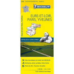 Achat Carte routière Michelin - Eure-et-Loir, Paris, Yvelines - 311