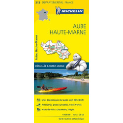 Achat Carte routière Michelin - Aube, Haute-Marne - 313