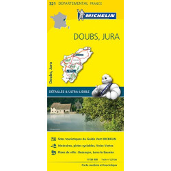 Achat Carte routière Michelin - Doubs, Jura - 321