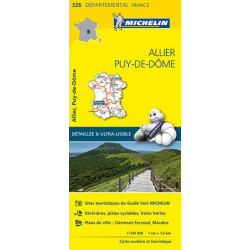 Achat Carte routière Michelin - Allier, Puy-de-Dôme - 326