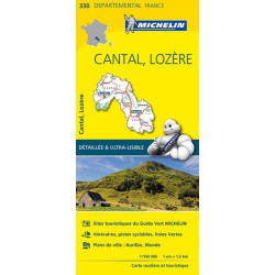 Achat Carte routière Michelin - Cantal, Lozère - 330
