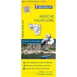 Achat Carte routière Michelin - Ardèche, Haute-Loire - 331