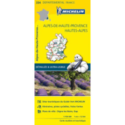 Achat Carte routière Michelin - Alpes-de-Haute-Provence, Hautes-Alpes - 334