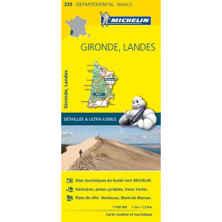 Achat Carte routière Michelin - Gironde, Landes - 335