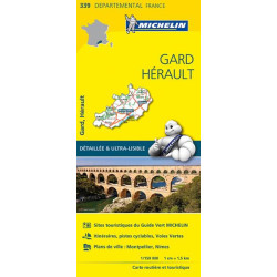 Achat Carte routière Michelin - Gard, Hérault - 339