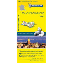 Achat Carte routière Michelin - Bouches-du-Rhône, Var - 340
