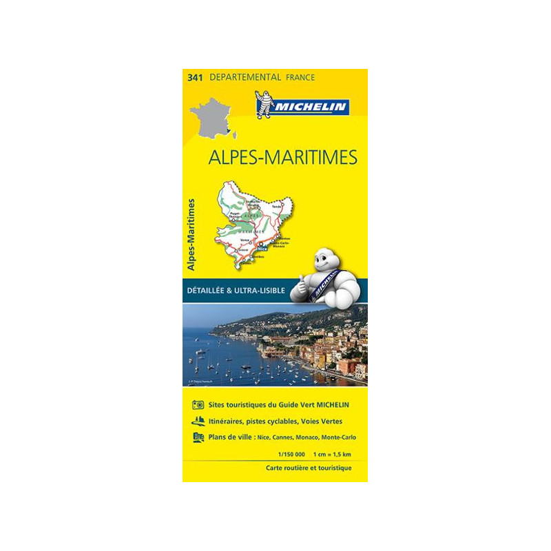 Achat Carte routière Michelin - Alpes-Maritimes - 341