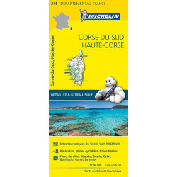 Achat Carte routière Michelin - Corse du Sud, Haute-Corse - 345