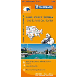 Achat Carte routière Michelin - Suisse Sud-Est - 553