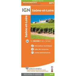 Achat Carte routière IGN - Saône et Loire - D71