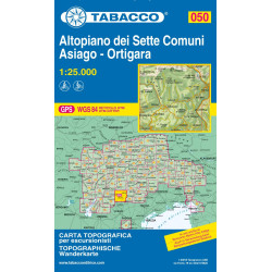 Achat Carte randonnées - Altopiano dei Sette Comuni - Tabacco 050