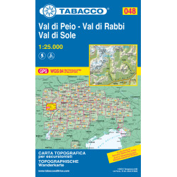 Achat Carte randonnées - Val di Peio, Val di Rabbi, Val di Sole - Tabacco 048