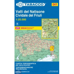 Achat Carte randonnées - Valli del Natisone, Cividale del Friuli - Tabacco 041