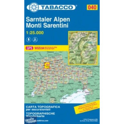 Achat Carte randonnées - Monti Sarentini, Sarntaker Alpen - Tabacco 040