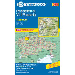 Achat Carte randonnées - Val Passiria, Passeiertal - Tabacco 039