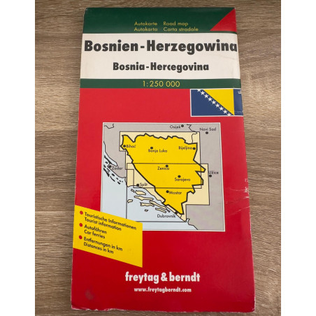 Achat carte routière Bosnien Herzegowina - Freytag